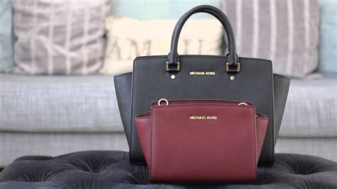 michael kors selma satchel large vs medium